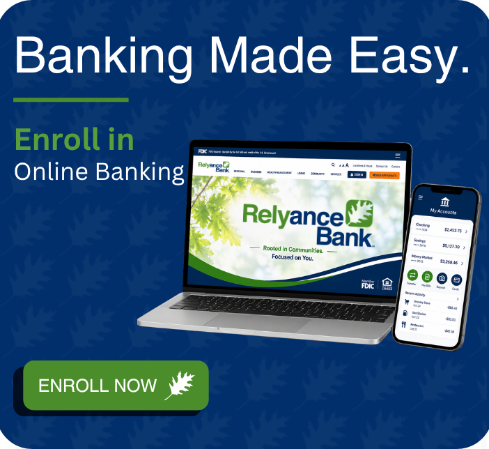 Banking Made Easy. Enroll online banking. Enroll Now